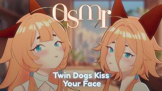 【ASMR】Twin Dogs Smooch Your Face 🐾 No Talking