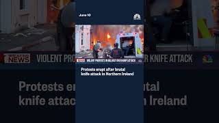 Protests erupt after brutal knife attack in Northern Ireland
