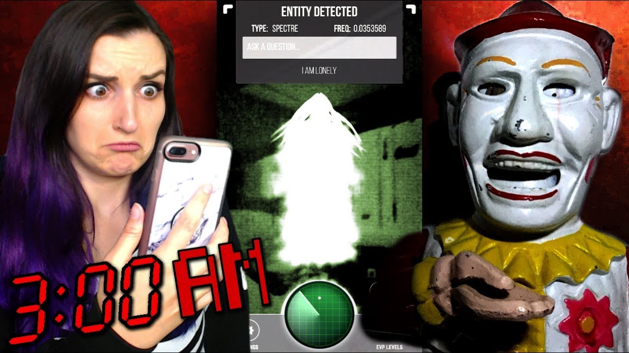 creepypasta anime DO NOT Use This Ghost Tracker App at 3AM on Halloween (HAUNTED Clown Antique)