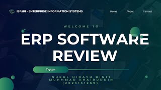 ISP581 -  Demonstration of ERP Software TRYTON