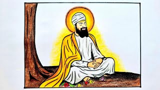 Guru Teg Bahadur Drawing | How To Draw Guru Teg Bahadur Ji - 9th Guru Of Sikh Religion  screenshot 3