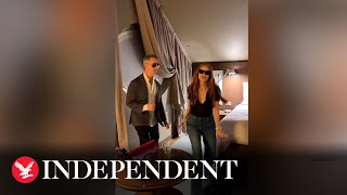 Jessica Chastain and Jeremy Strong dance to Madonna in Milan hotel