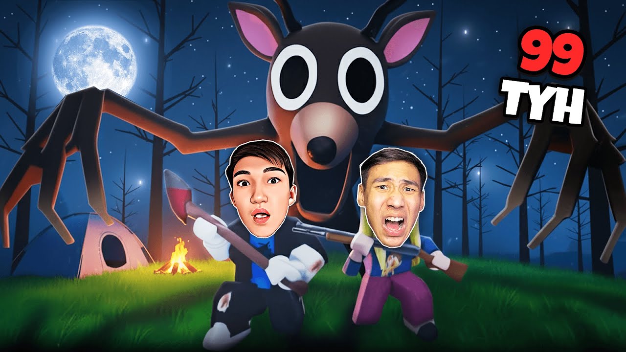 99 ТҮН ҚОРҚЫНЫШТЫ ОРМАНДА ӨМІР СҮРДІК! ROBLOX қазақша дейлин