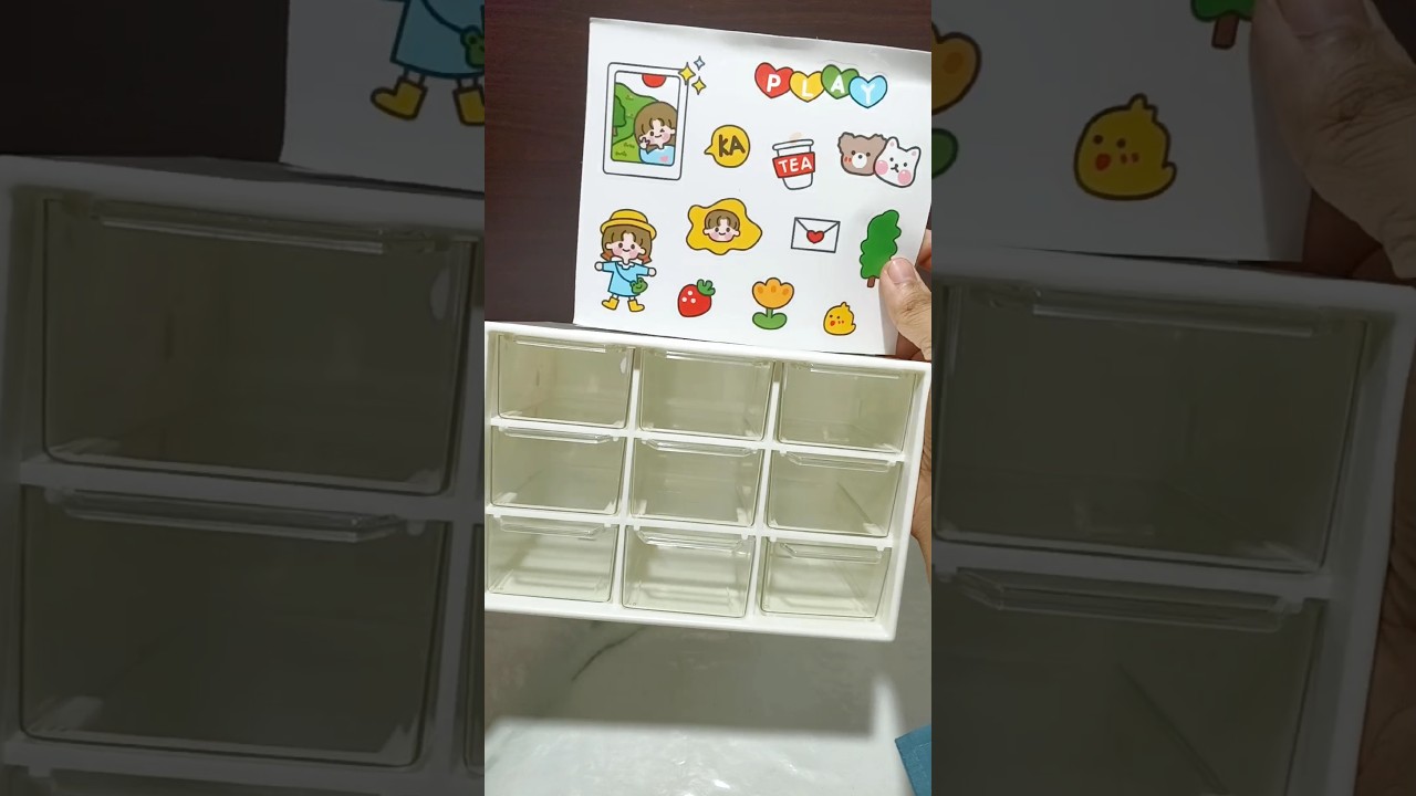 Mini 9 grids desk organizer unboxing | 