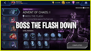 Injustice 2 Mobile | Boss The Flash Down | Rewards Advent Of Chaos | Heroic 1 Tier 1
