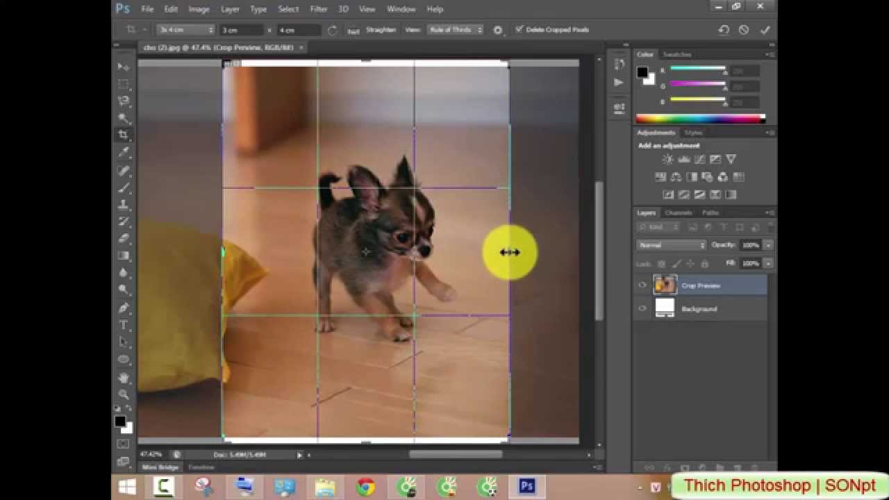 Cắt Hình Ảnh Bằng Crop Tool Trong Photoshop Cs6 | Cắt Hình Ảnh Đơn Giản -  Youtube