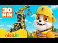 Rubble & Crew | ¡Rescates en la torre grúa del Bark Yard! 30 minutos | Nick Jr. en Español