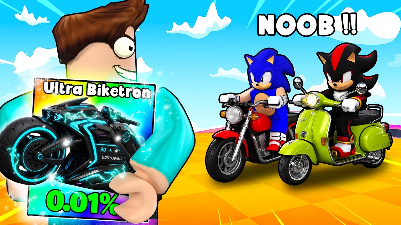 I PRETENDED AS A NOOB THEN USED ULTRA HACKER BIKE IN ROBLOX !!
