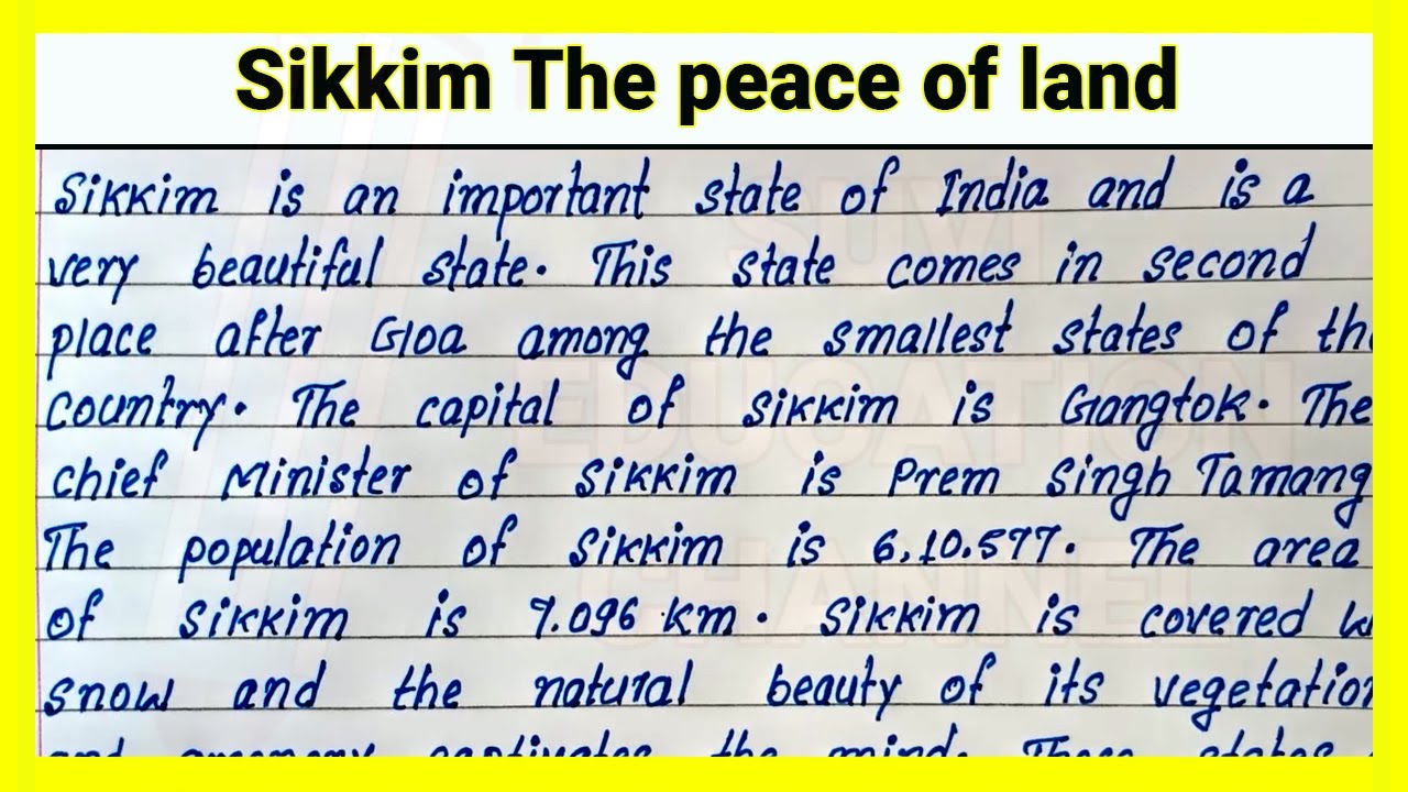 sikkim tour essay