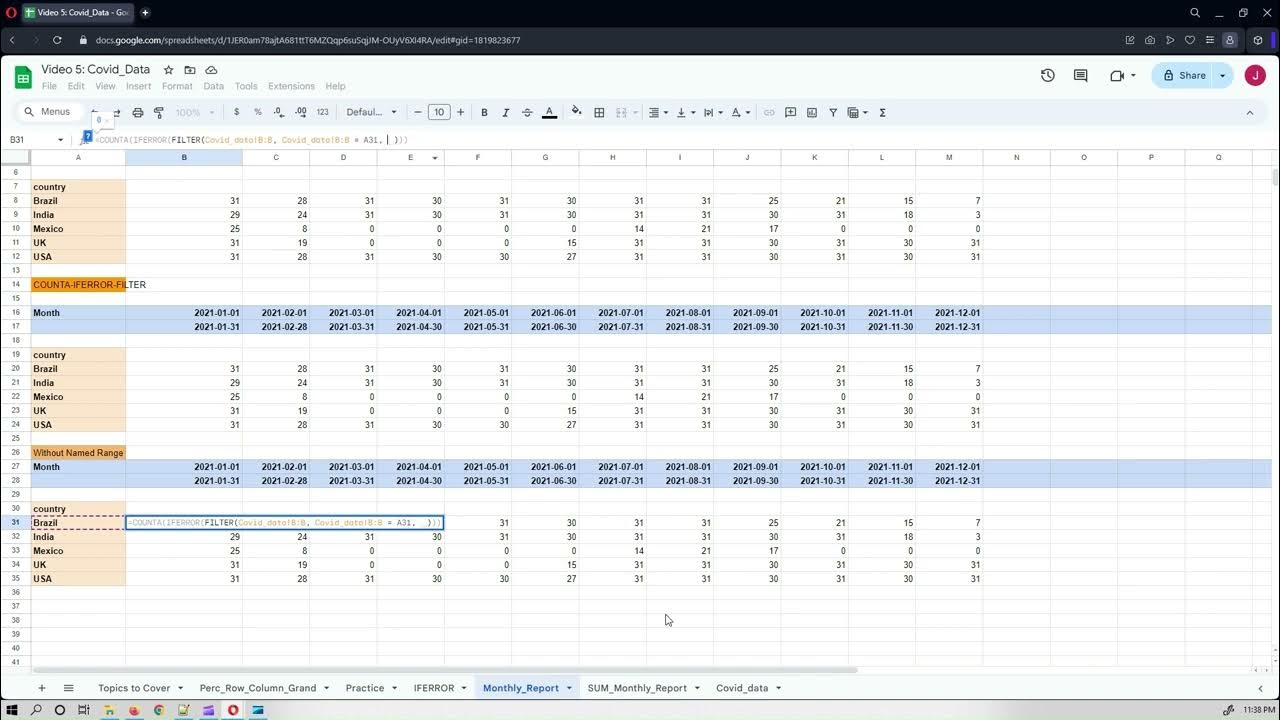 Google Sheets COUNTIFS vs COUNTAIFERRORFILTER YouTube