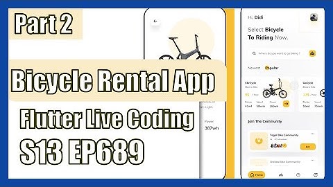 [Flutter] Flutter Live Coding EP689 (Bicycle Rental App Part 2)