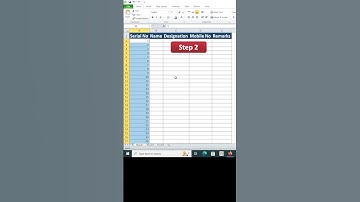 Excel Serial Number shortcut Tricks || Automatic serial Number in Excel#shorts