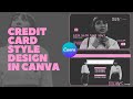 Credit card business cards canva tutorial