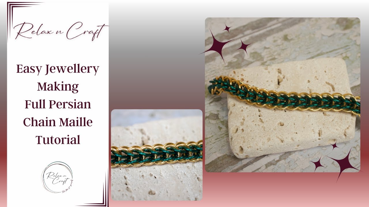 Easy Jewellery making Full Persian Chain Maille Tutorial - YouTube