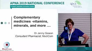 Advanced Nursing: Complementary Medicines, Vitamins, Minerals & more - Dr Jenny Gowan - Part 1 of 2