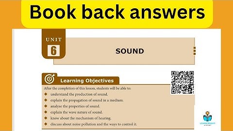TN samacheer class 8 science unit 6 sound book back answers | learn bright academy