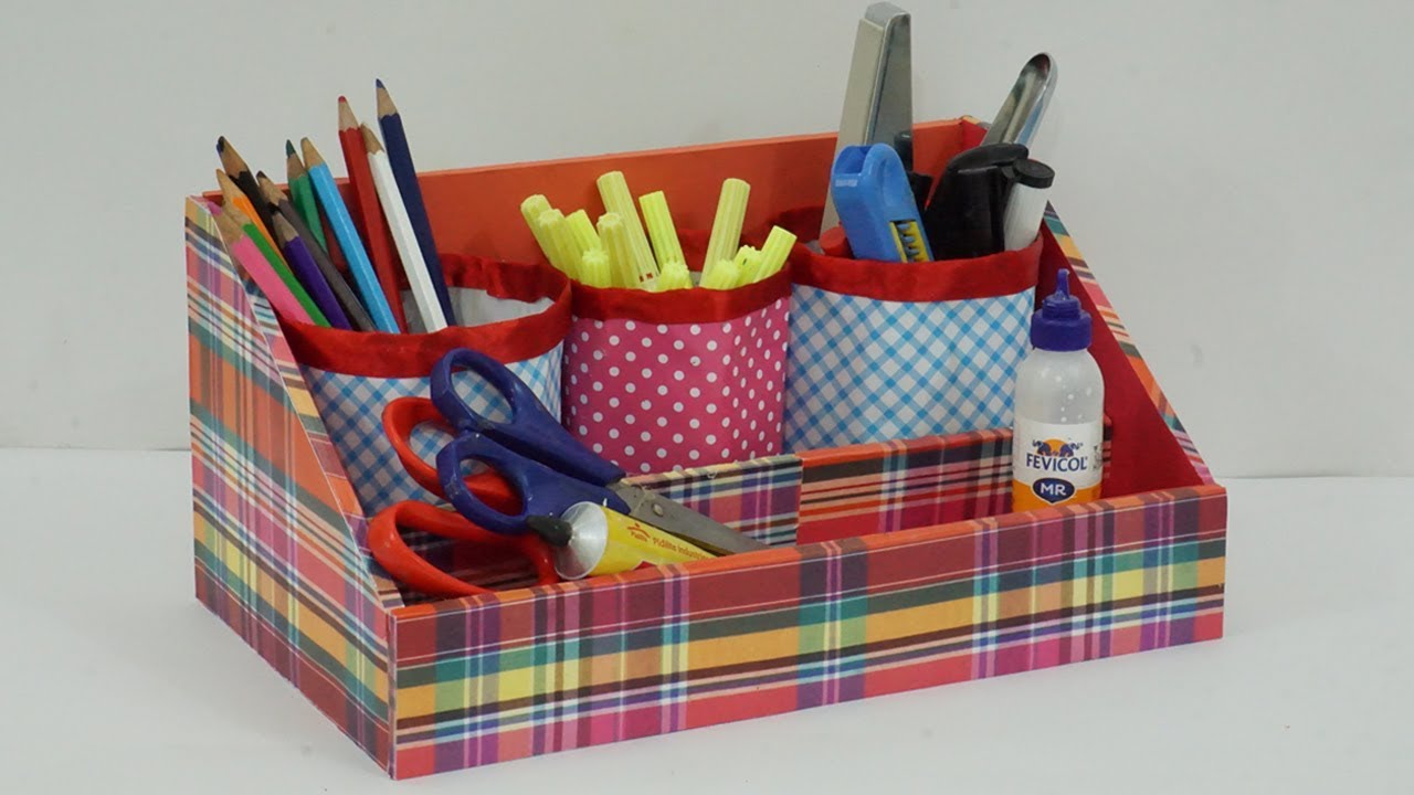 How to make a storage box for stationery 