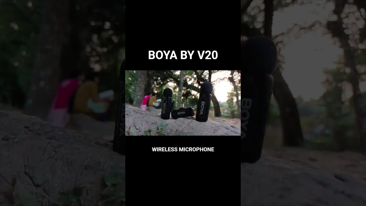 The Boya by-V20 Ultracompact 2.4 GHZ Wireless Microphone System.