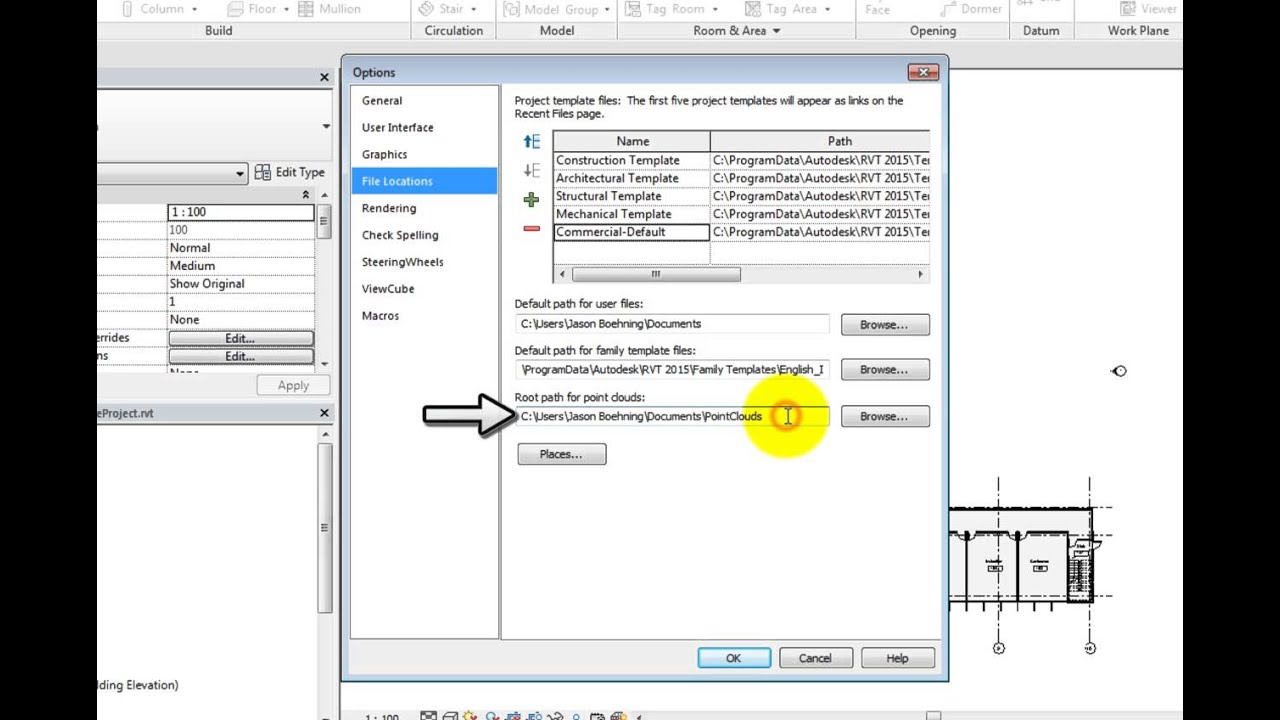 revit project template file locations