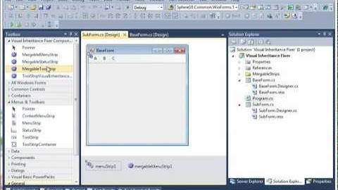 Visual Inheritance For MenuStrip SOLVED