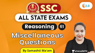 4:30 PM - SSC 2020 & All State Exams | Reasoning by Samashti Shukla | Miscellaneous Questions