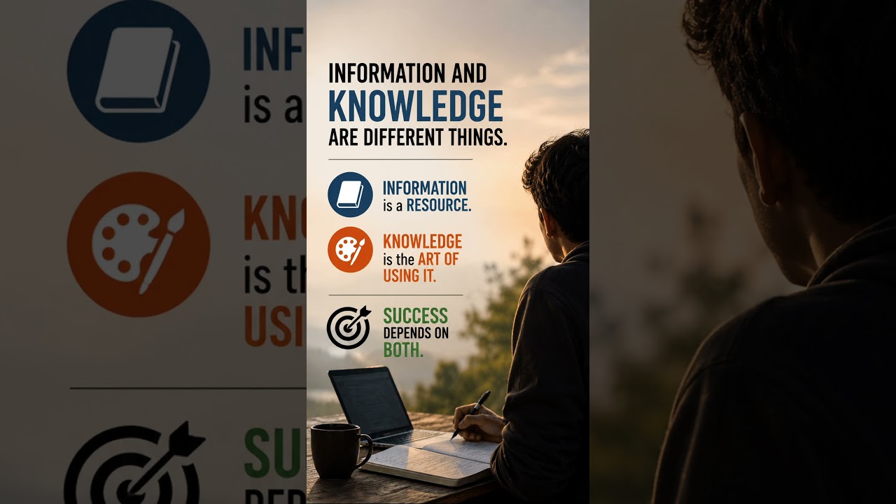 #Knowledge #Information #SuccessMindset #Wisdom #Learning #Growth #LifeLessons #ThinkSmart
