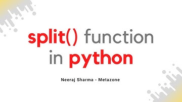 Split Function In Python | Neeraj Sharma
