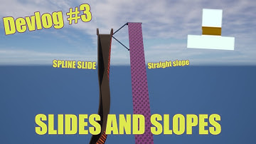 Variable Spline slides in Unreal Engine 5 compared to straight slopes | Devlog #3
