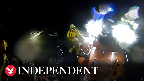 Storm Claudio 80mph winds batter Lifeboats in dramatic rescue