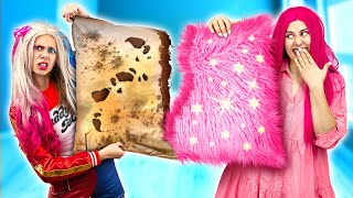 RICH Mommy Long Legs vs BROKE Harley build Secret Room | We Build a Bunk Bed by Ha Hack