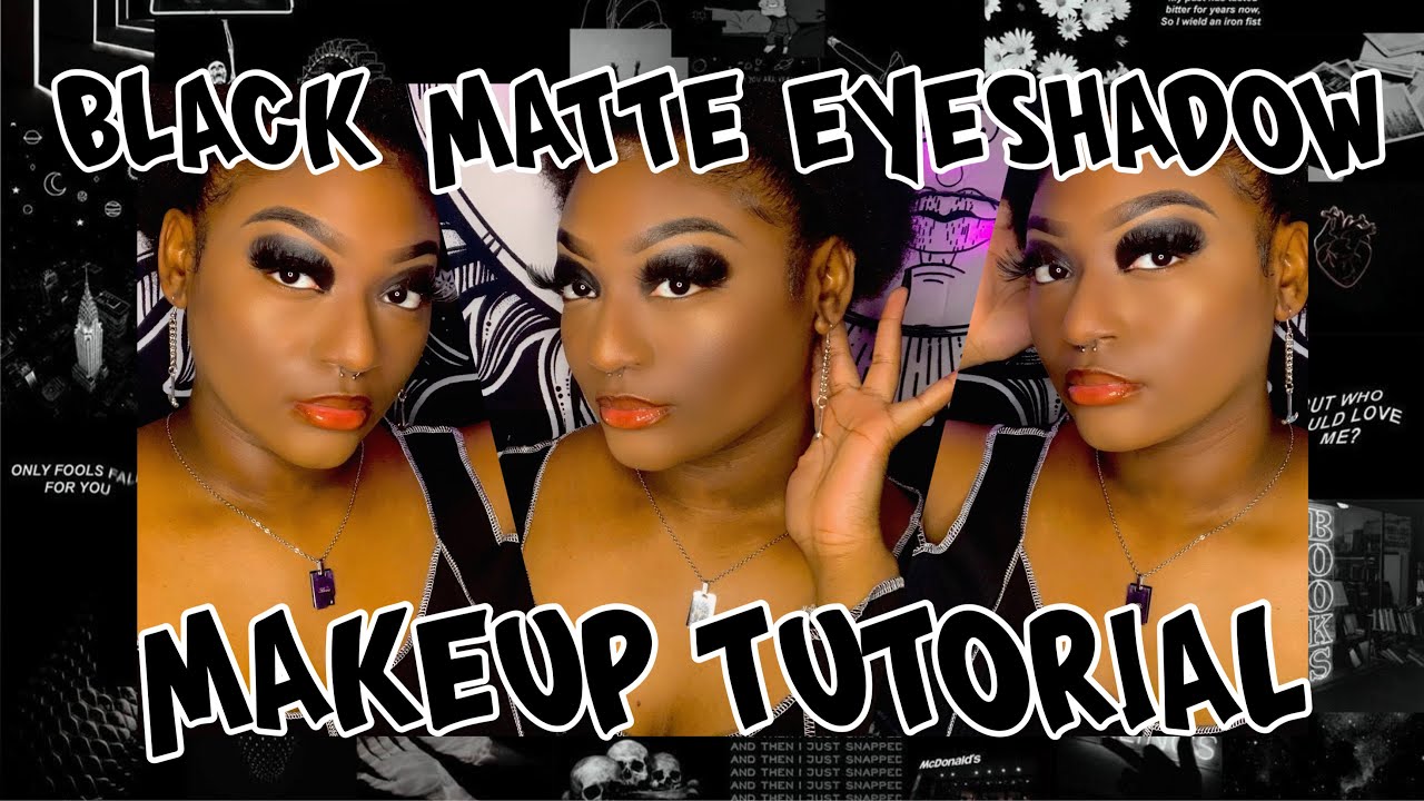 BLACK MATTE EYESHADOW | MAKEUP TUTORIAL 🖤✨