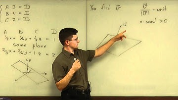 Lecture 2011.06.24 Part 09/9 Vector Orthogonal to a Plane: WebAssign Question