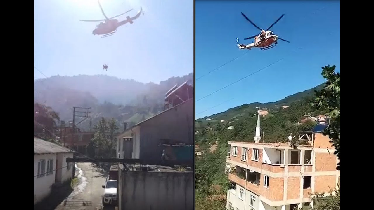 Ambulans Helikopter Çatak Köyünde