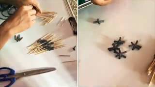 Making geodesic dome with the help off valve tube and toothpicks