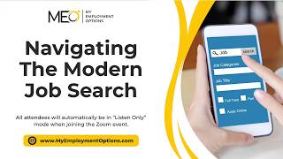 My Employment Options Webinar: Navigating the Modern Job Search (Sept 2026)