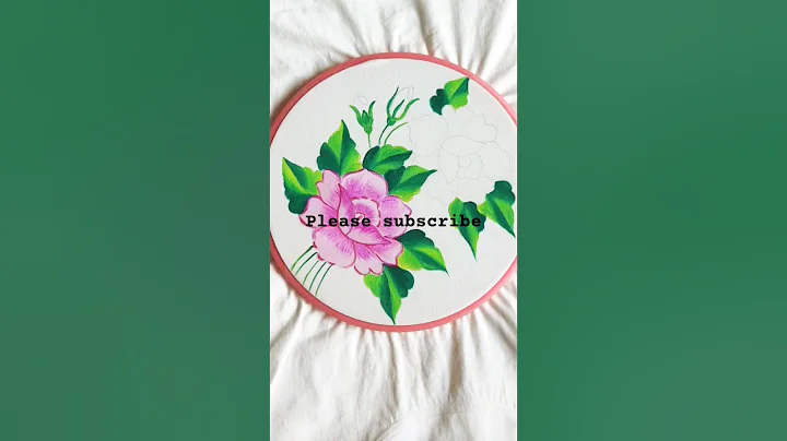 Pink Rose🌹 flower painting design on clothes#shorts #youtubeshorts #creative #painting #viral#video