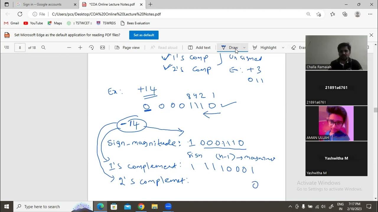 Arithmetic addition subtraction coa youtube