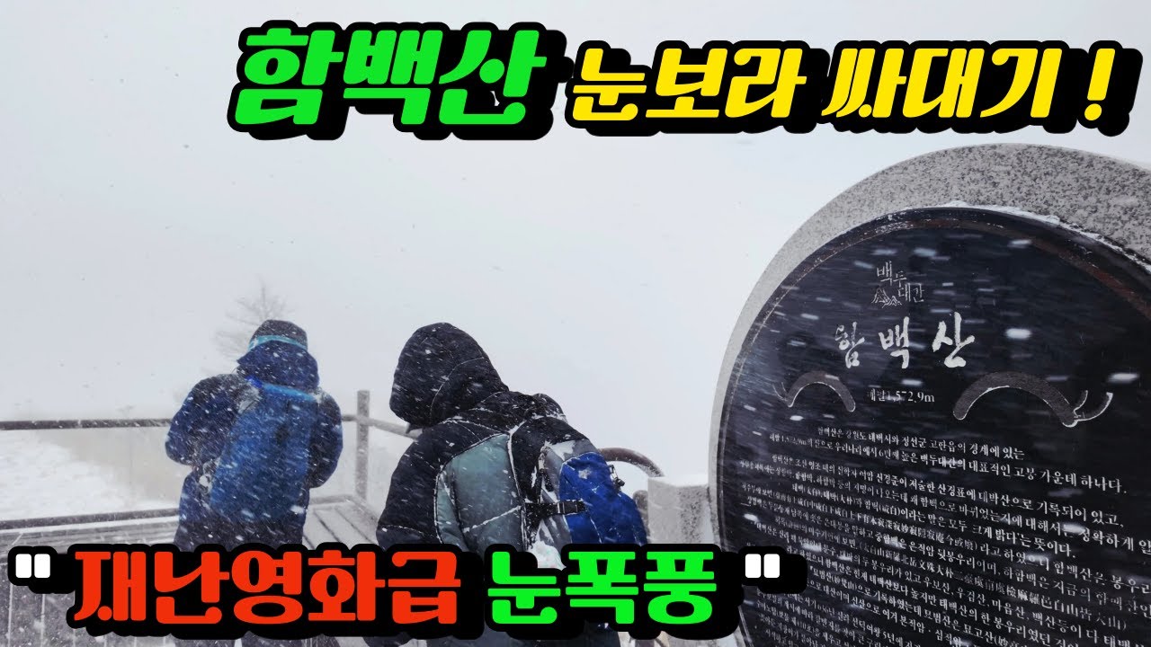눈폭풍 뚫고 함백산 등산코스! 재난영화급 눈폭풍! 최고의 겨울산행 #만항재 #겨울에가기좋은산