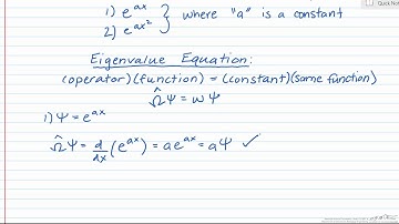 Eigenfunctions and Eigenvalues