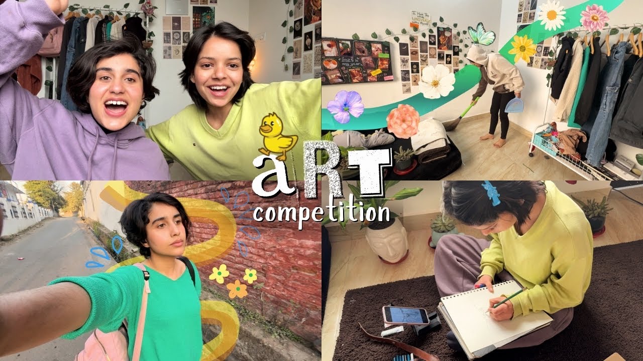 Art Challenge with my Best Friend😍🦋 | Aesthetic Vlog