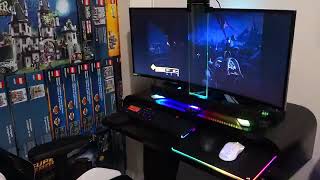 Home gaming set up for console and pc gaming.