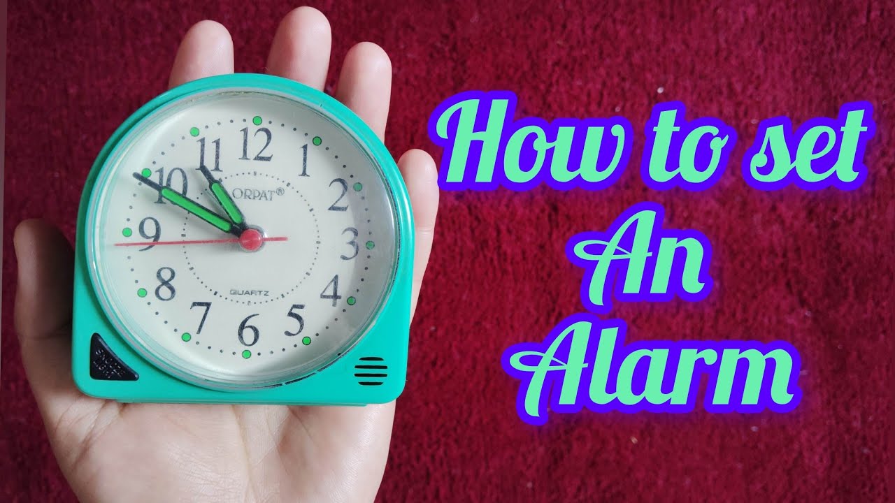 How to set an alarm on a clock//how to set an alarm clock twin bell || set an alarm on clock orpat.