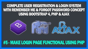 #5 Make Login With Remember Me PHP | Complete User Registration & Login System Using PHP & Ajax