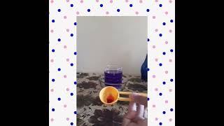 Colour changing water science experiment 💜💜💜#viral #youtube #fun