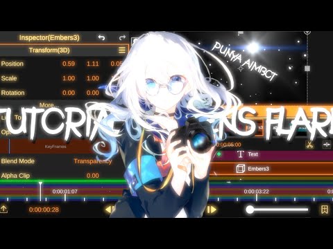 Tutorial 3D lens flare | node video version 5.6.0 |