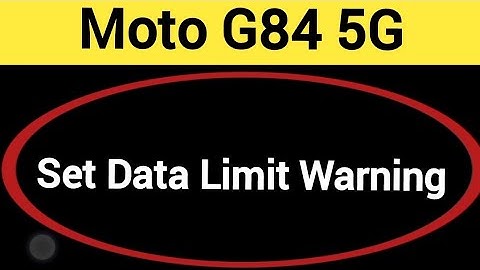 how to set data limit warning, Moto G84 5G me data limit kaise set karen