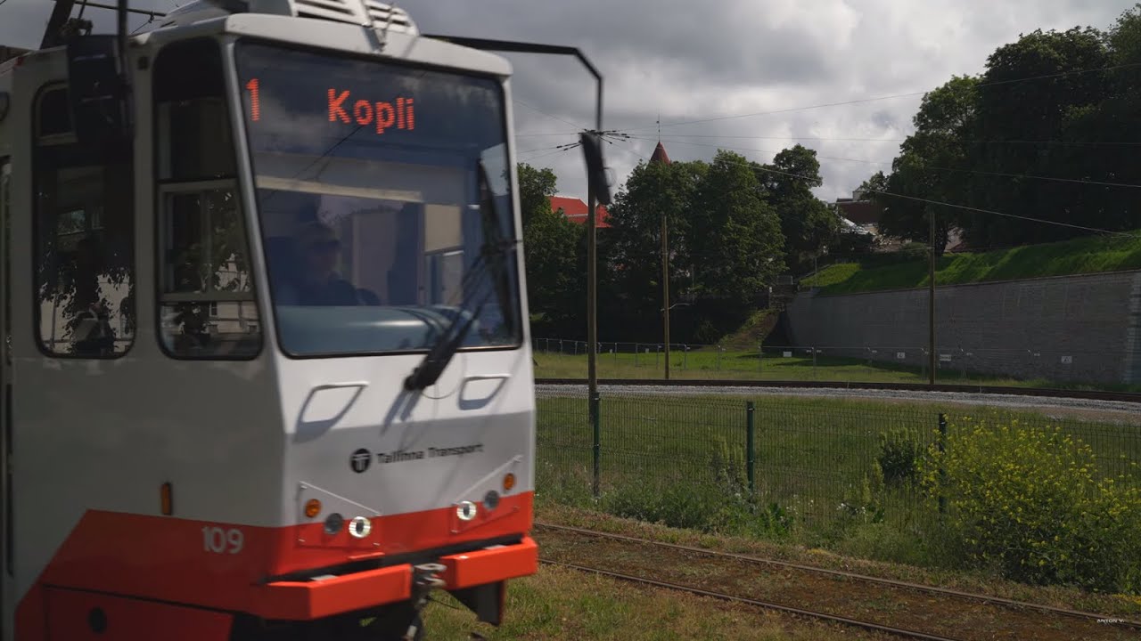 Estonia, Tallinn, tram 1 ride from Linnahall to Kopli