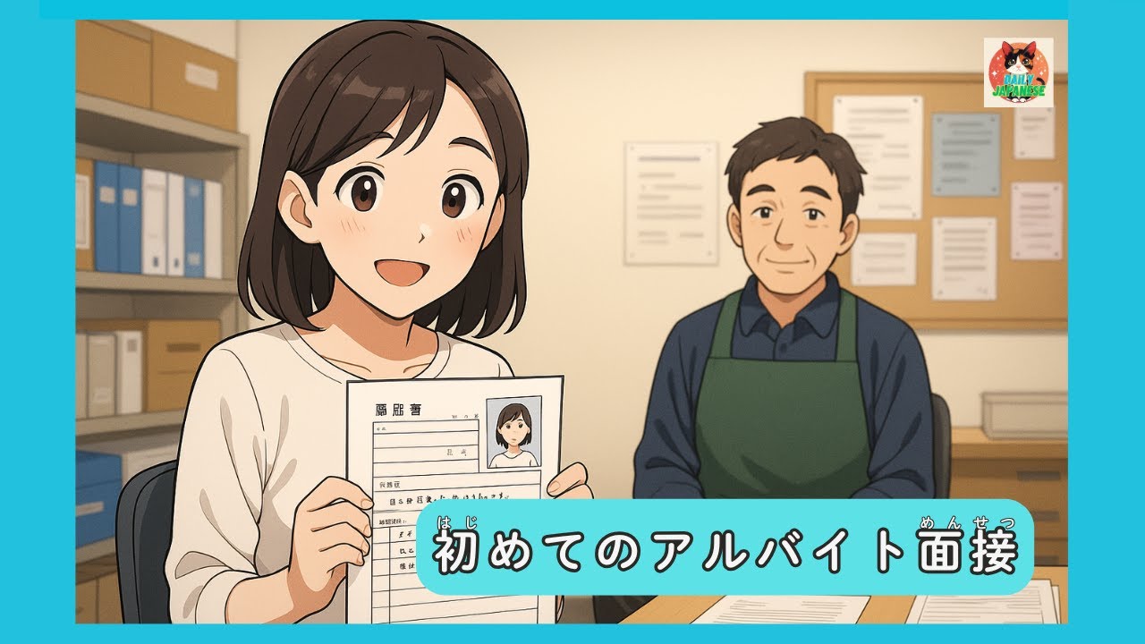 初めてのアルバイト面接！コンビニでの会話を学ぼう！My First Part-Time Job Interview in Japan 🇯🇵 | Learn Japanese Conversation