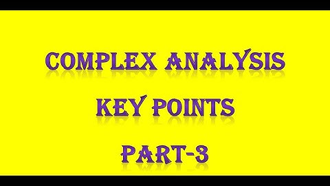 PG TRB/ POLYTECHNIC Complex Analysis Key Points Part-3