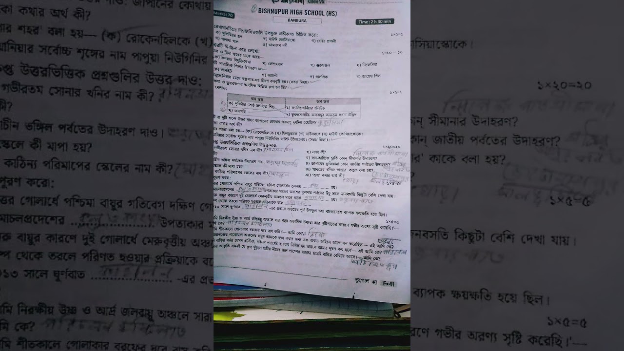 CLASS-8 GEOGRAPHY 3RD UNIT 